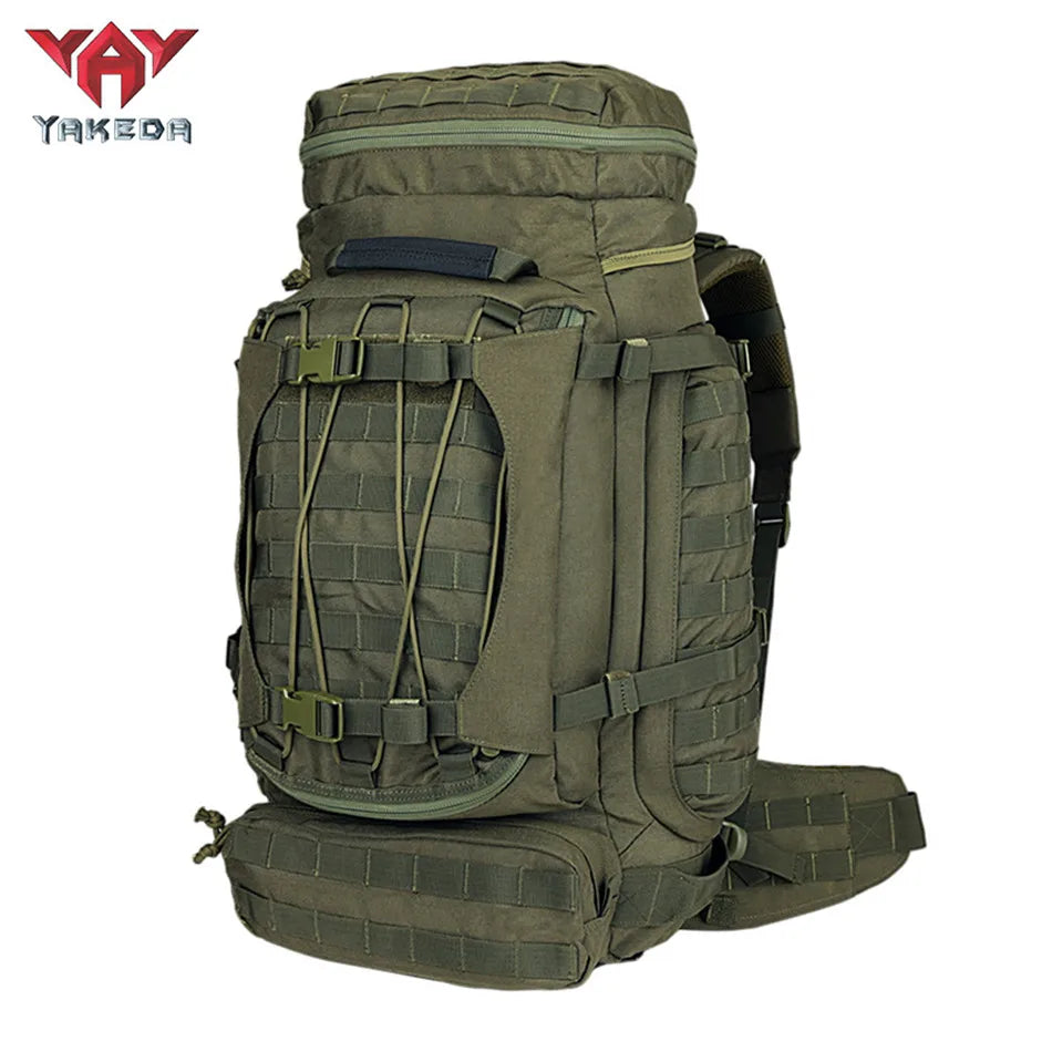 YAKEDA 90L Heavy Large Capacity Mountaineering Bag Waterproof Dustproof Breathable Adventure Outdoor Travel Tactical Backpack