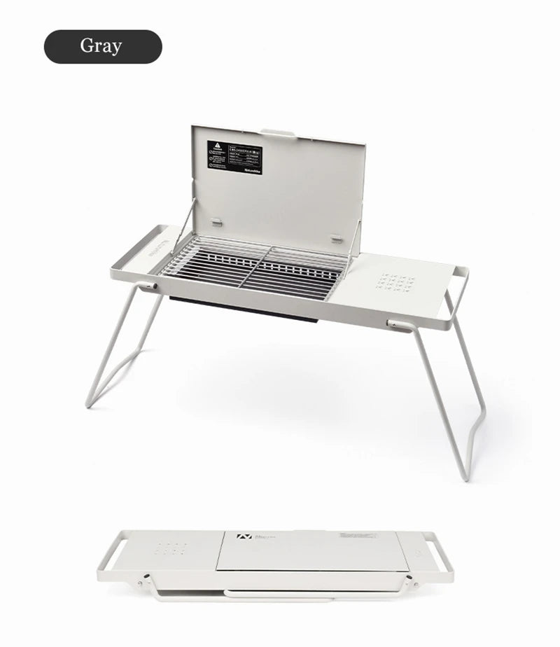 Naturehike Camping Portable Foldable Barbecue Grill Outdoor Mini Camping Grilling Rack 2-speed Adjustable Fire Mini BBQ Table