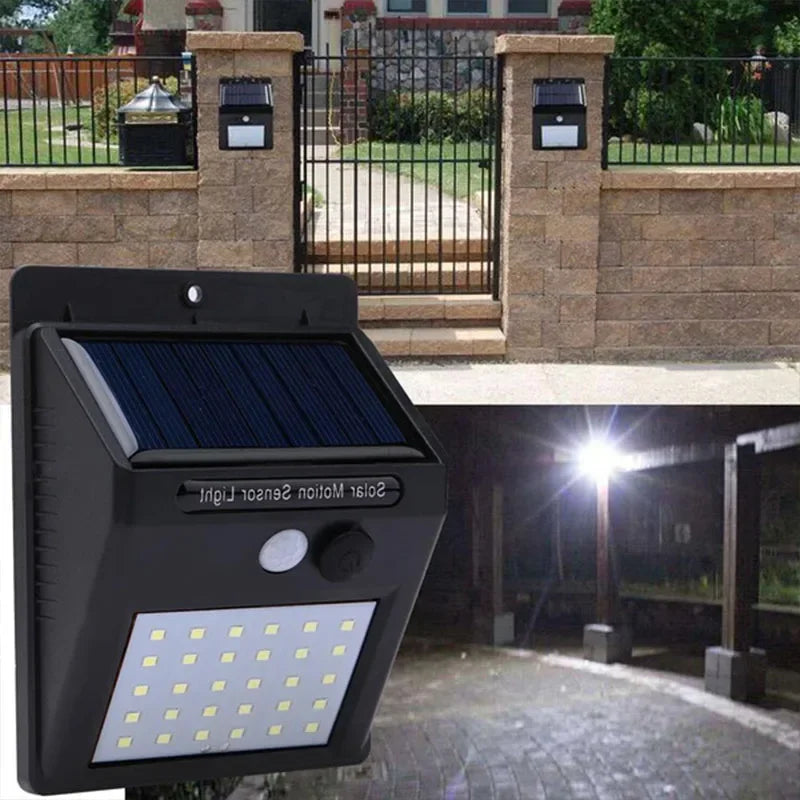 LED Solar Motion Sensor Wall Light 1/2/4PCS Outdoor Solar Powered Lights For Yard Garden Fence Garage Waterproof Street Lamp