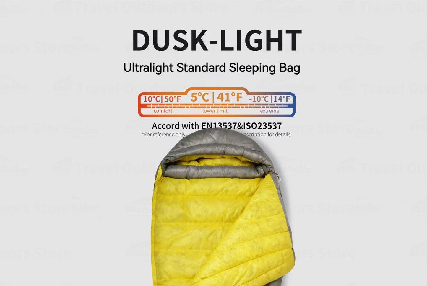 AEGISMAX Dusk Ultralight Down Sleeping Bag 4℃-2℃ 800FP Waterproof Outdoor Hiking iFlex 7D Nylon Mummy Down Tourist Sleeping Bag