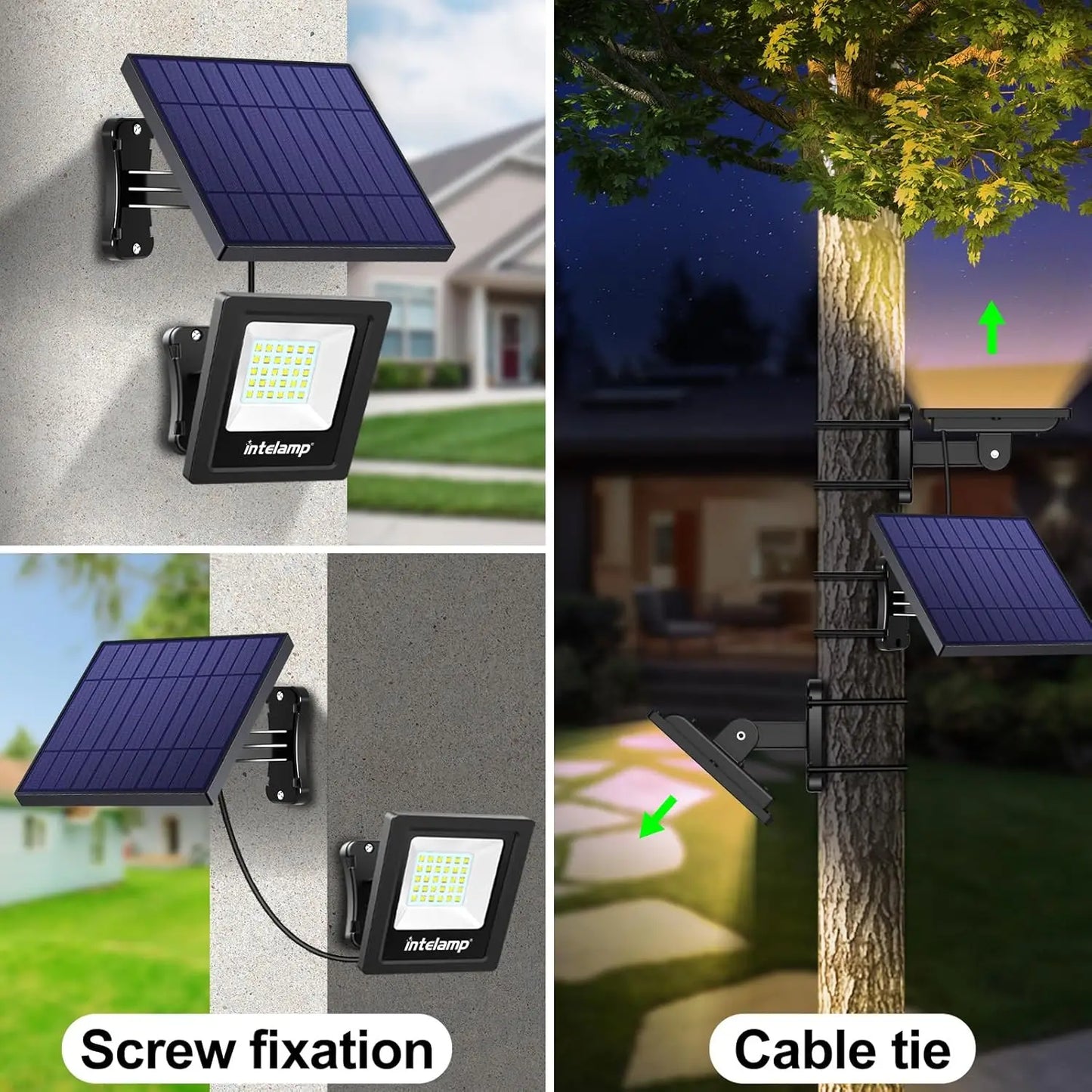 Solar Outdoor Super Bright Wall Light IP65 Waterproof Street Light Solar Security Light (Warm) for Many Outdoor Scenes