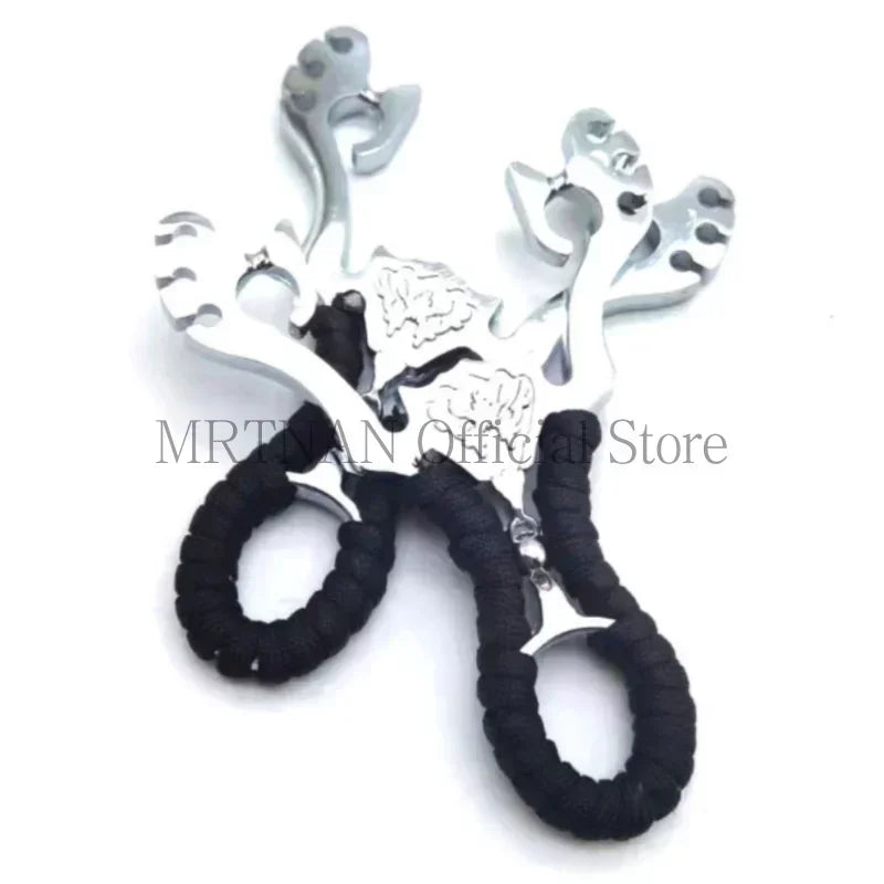 Professional shooting hunting alloy slingshot with high-quality outdoor accessories and high-quality rubber band game catapult