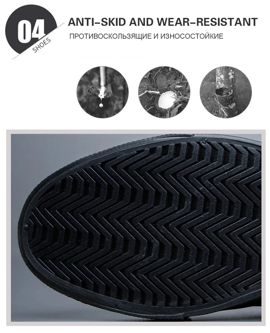 Ankle Boots Men Black PU Leather Shoes Autumn Winter Comfortable Platform Casual Shoes High-top 2022 Fashion Leahter Boots Man