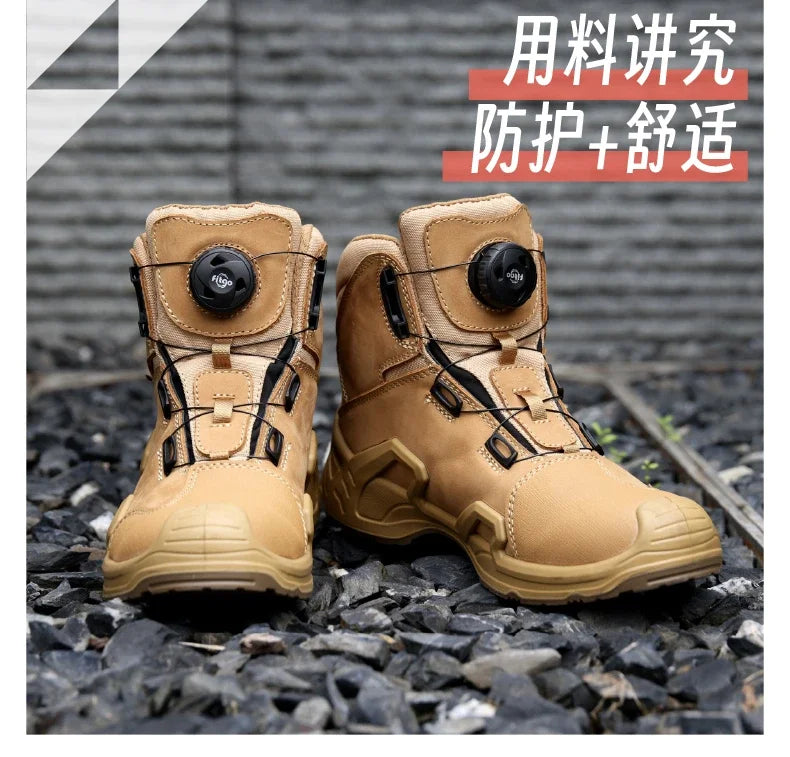 Retro Motorcycle Boots for Men – Waterproof Anti-Slip Riding Shoes for Four Seasons, Universal Fit Off-Road Motobike Sneakers