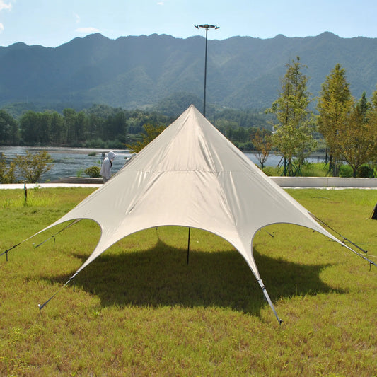 Silver coated rainproof and sunscreen octagonal canopy easy to build courtyard umbrella canopy pavilion beach canopy tent