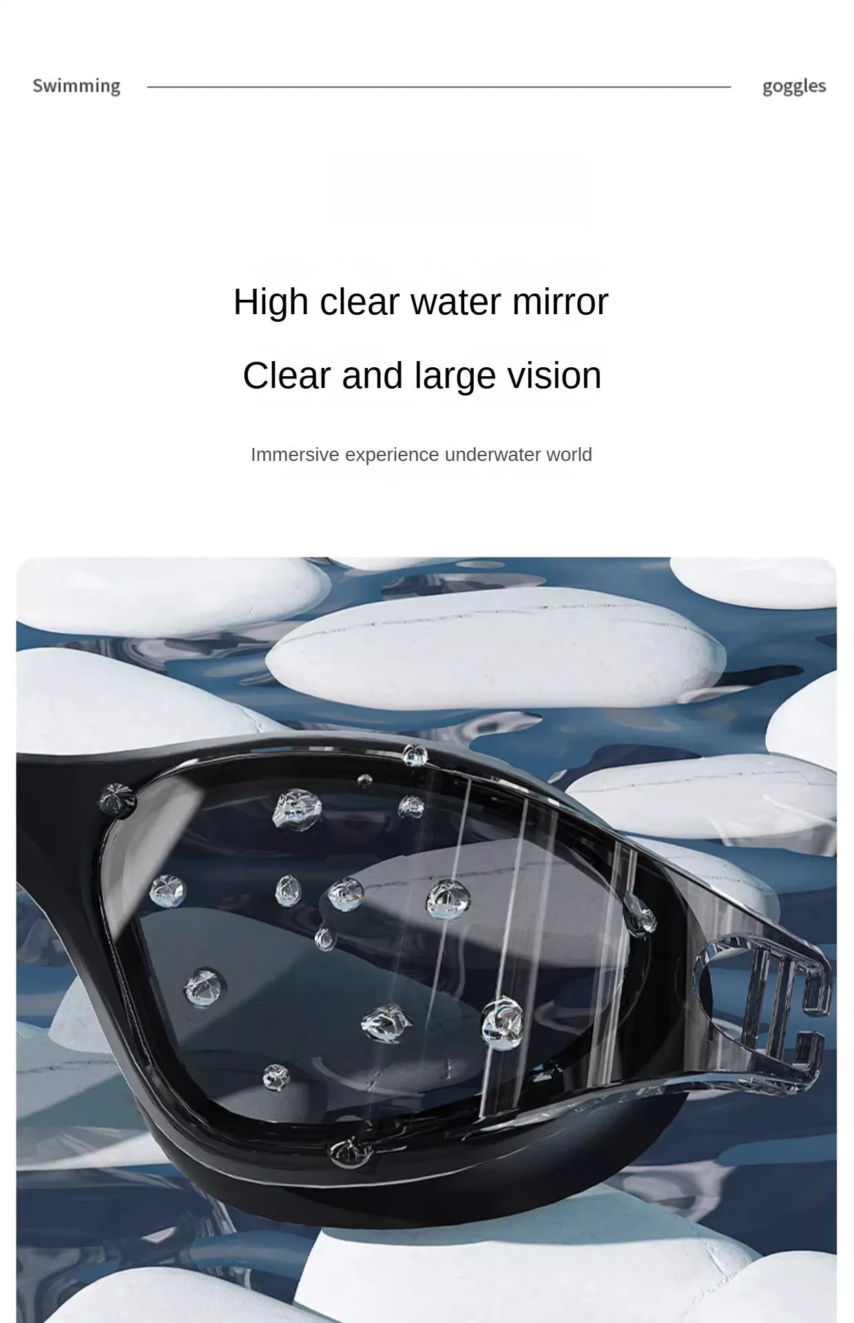 HD Anti-fog Swimming Goggles with Earplugs Adult Men Women  Leak Proof Adjustable high-quality Silicone Swim Protection EYEWEAR