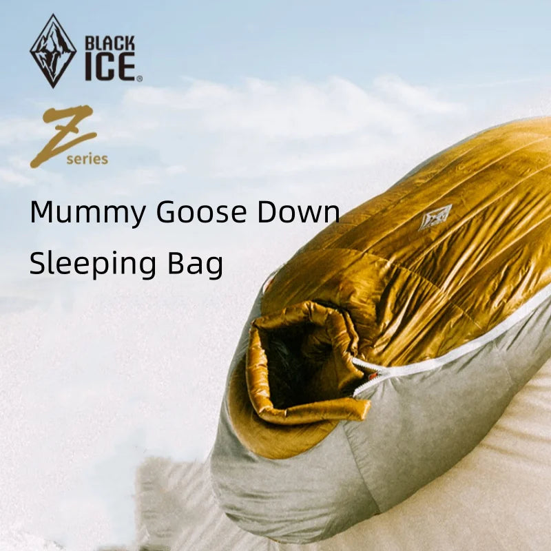 Black Ice Z-series 800FP Outdoor Camping Sleeping Bag Ultralight Coldproof Mummy Goose Down Tent Thickness Sleeping Bag