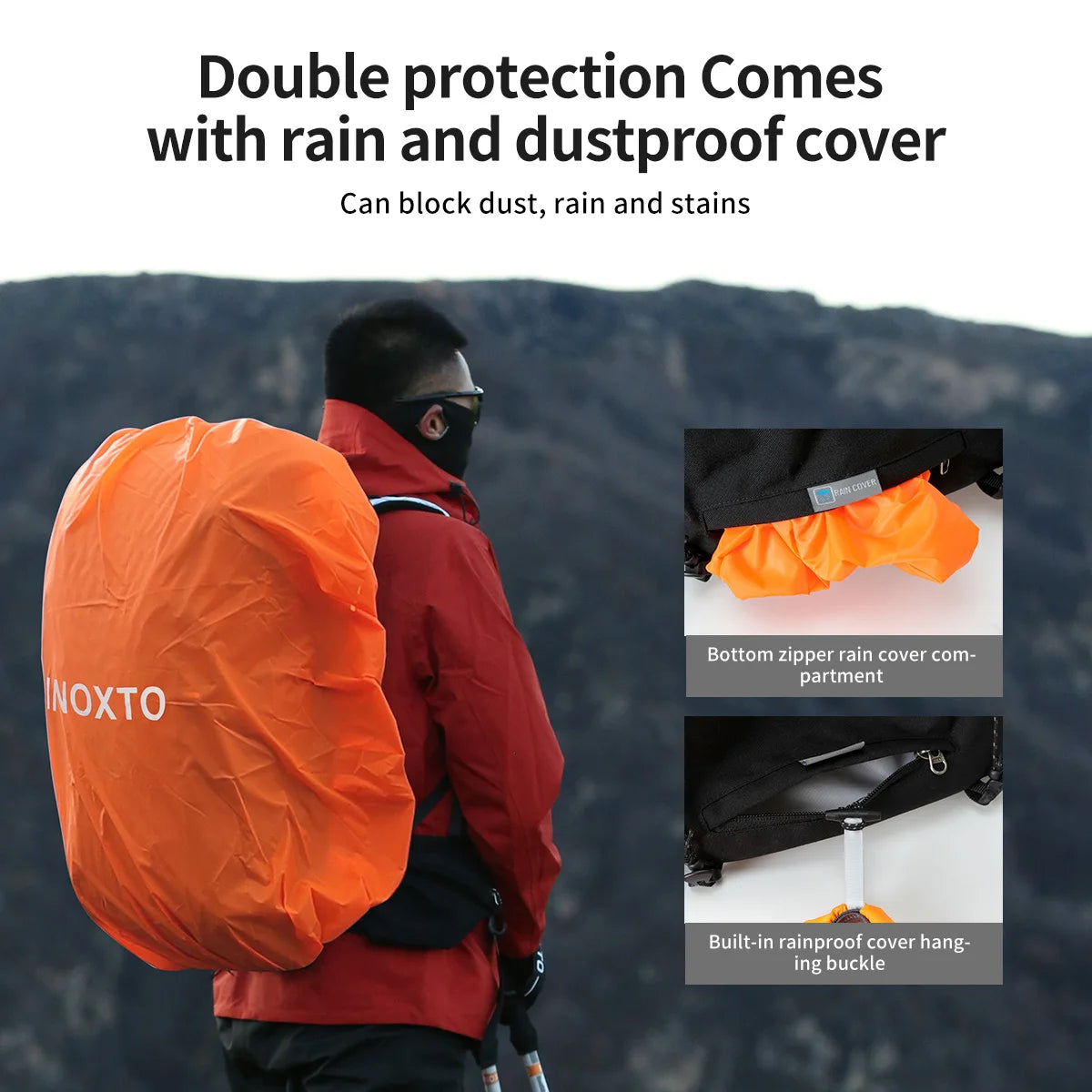 40L hiking bag outdoor backpacking hiking backpack outdoor hiking bag waterproof and breathable shoulder-lined backpack