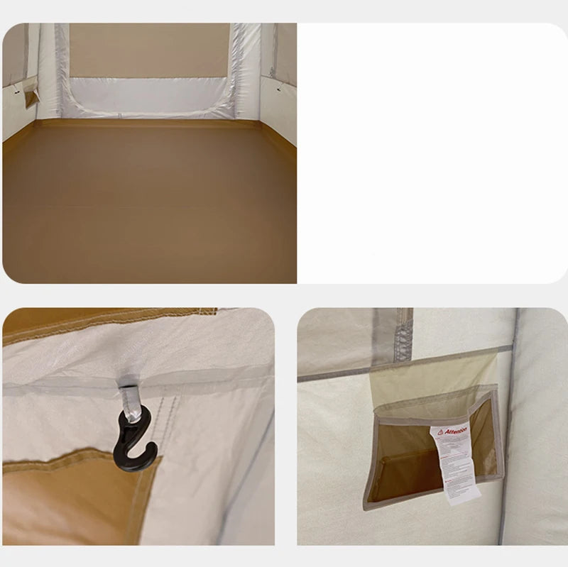 Naturehike Ango Air Outdoor Silver Coated Sunscreen Inflatable Tent Portable Camping Large Space Folding Tent Park Family Tent