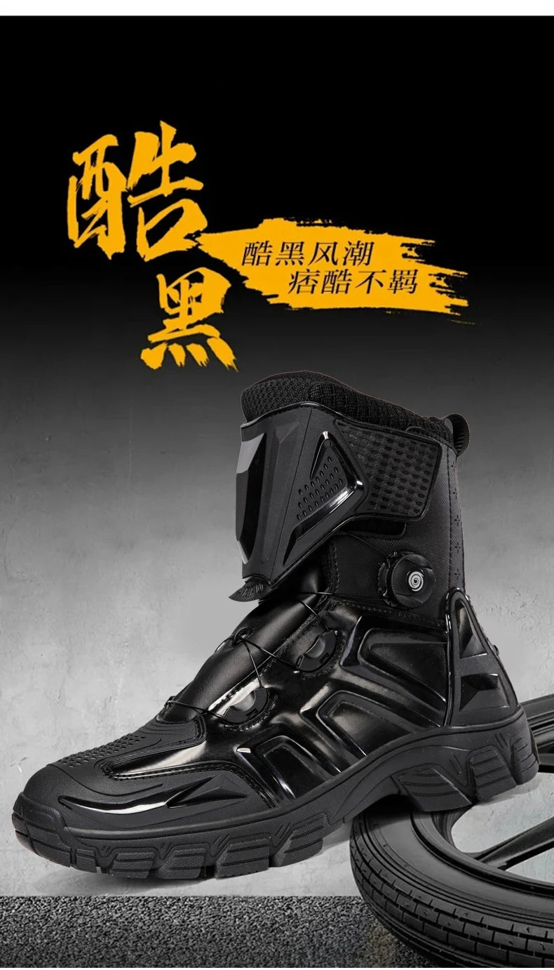 New Motorbike Boots Anti-slip Waterproof  Motorcycle Boots Wear-resistant Biker Protection Equipment Anti-fall Motocross Boot
