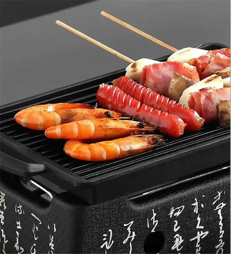 Japanese Barbecue Grill Mini Household Aluminium Alloy Charcoal Barbecue Stove Oven Accessories