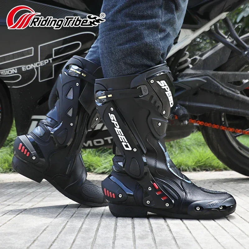 2024 Summer Motocross Boots Water-Repellent Breathable Anti-Slip All-Terrain Off-Road Motorcycle Riding Gear Durable MX Boots