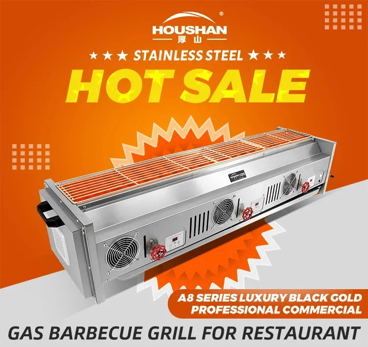 A8 Gas Large Barbecue Grill Commercial Grill Machine Restaurant