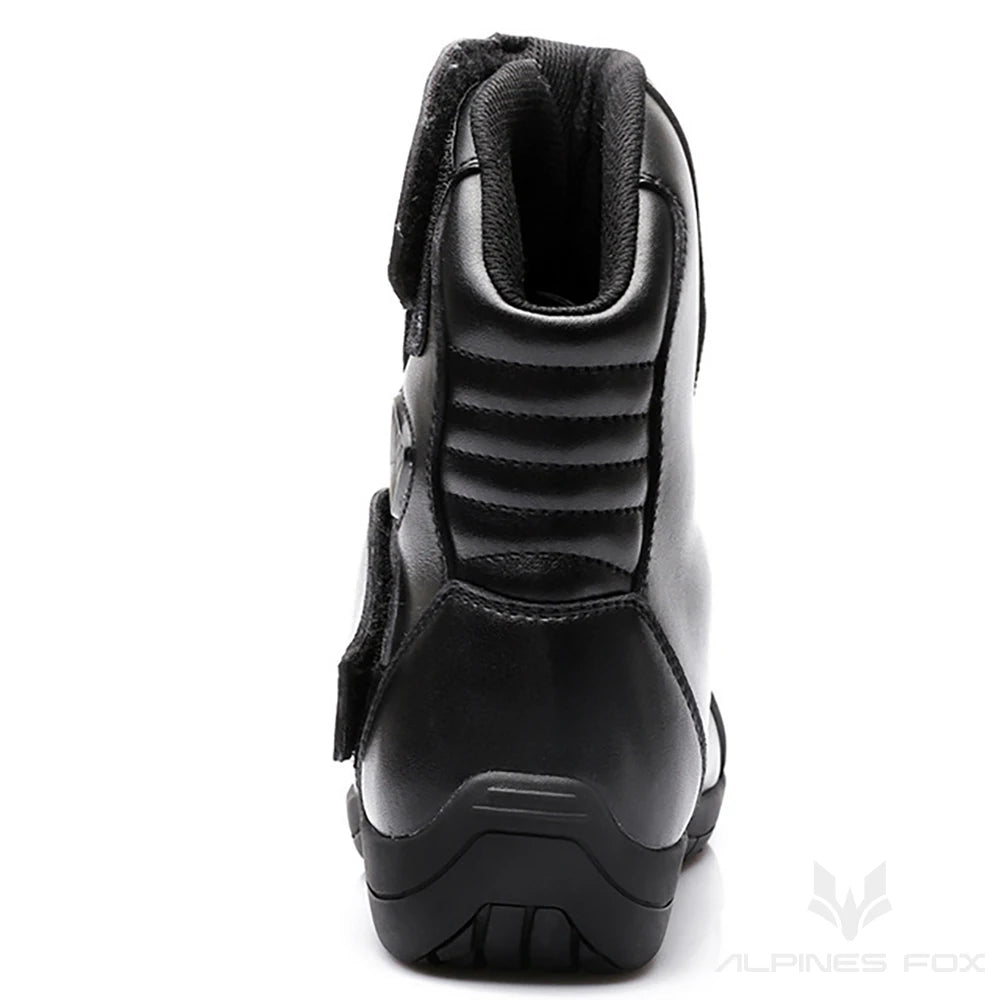 Motorcycle Leather Shoes Moto Boots Racing Bottes Motocross Boots PU Fabric Rubber Sole Wear-resistant Anti-collision Easy Wear