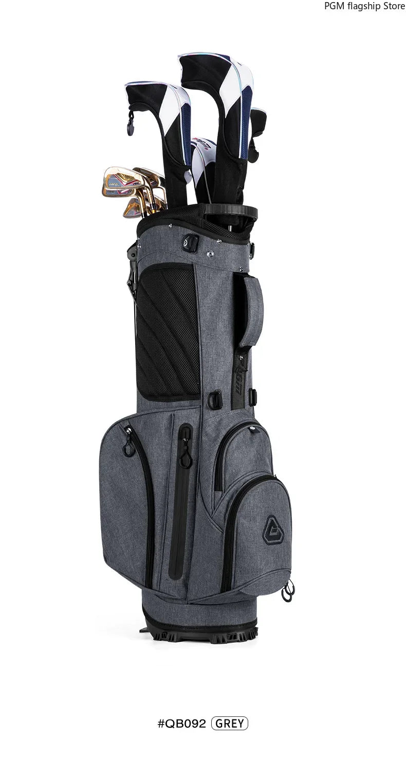 PGM Men's Golf Stand Bag, Stable Waterproof Stand Bag, Ultra-light Portable Golf Bag QB092