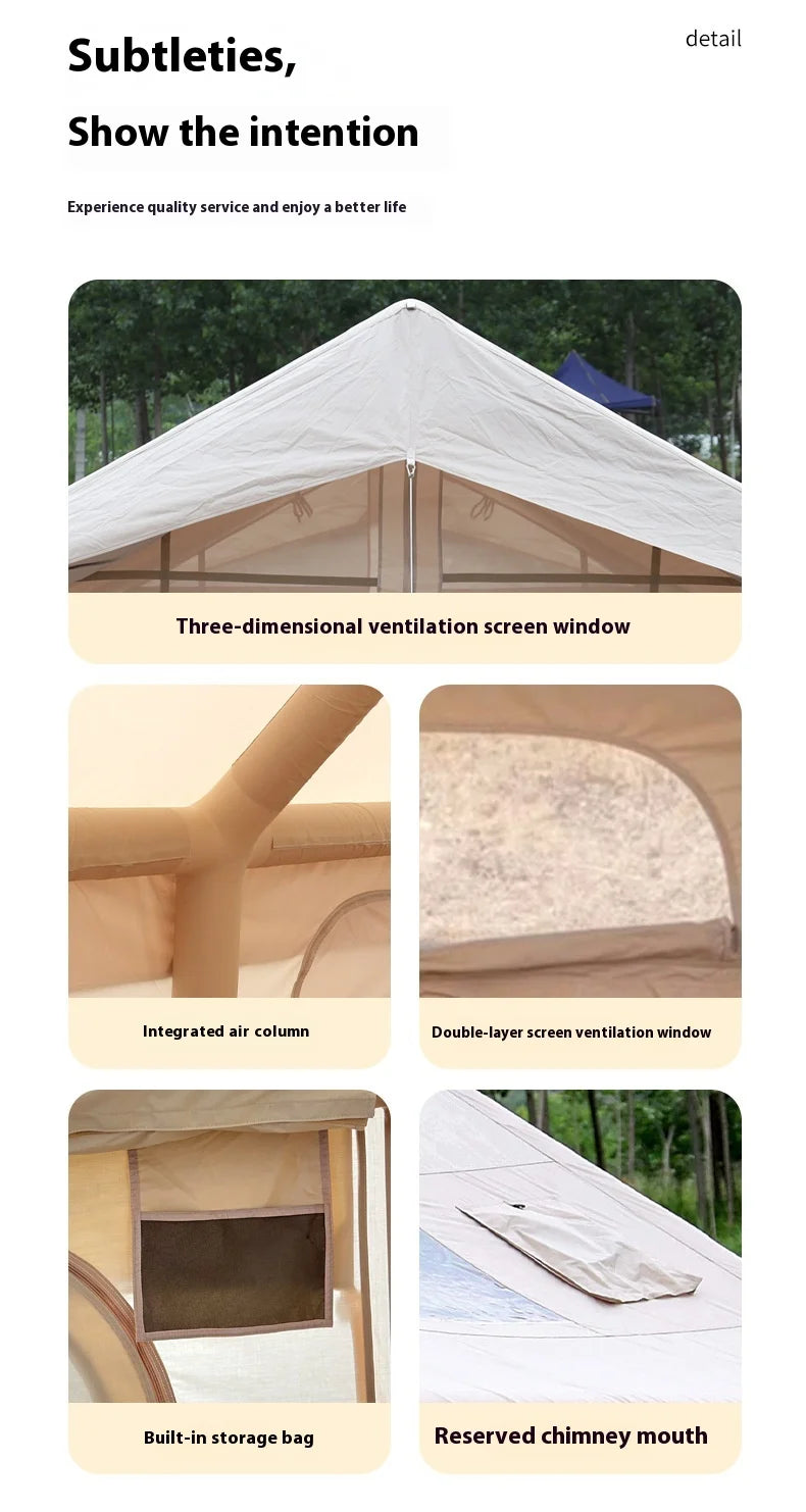 Automatic Inflatable Camping Tent Quick Setup Sunshade Waterproof Windproof for Outdoor Travel