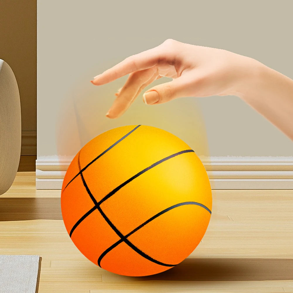 Kids Indoor Silent Basketball Ball 21/18cm High-Resilience Foam Silent Basketball Lightweight Small Basketball Basket Sports Toy