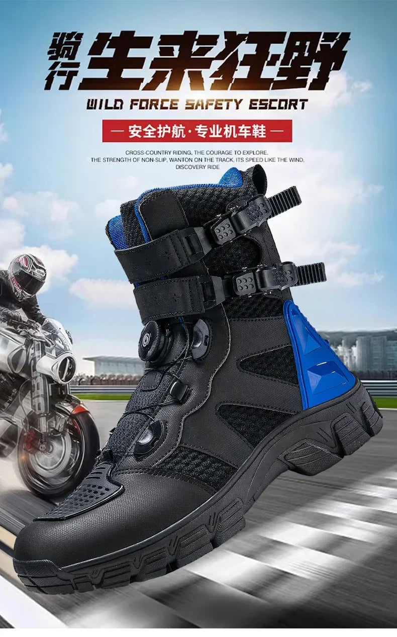 Summer Breathable Anti-fall Durable Off-road Motorcycle Riding Boots Knight Shoes Dirtbiker Cycling Anti-fall Botas