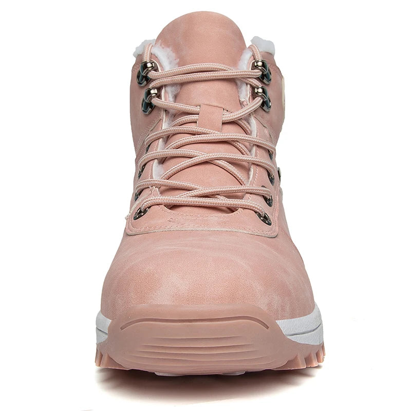 Winter Men Boots Waterproof Leather Plush Super Warm Snow Boots Men Sneakers Outdoor Hiking Boots Men Ankle Boots Big Size 38-48