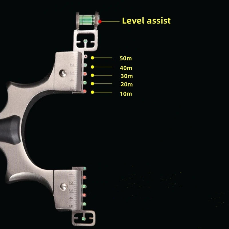 Outdoor Shooting Hunting Slingshot Stainless Steel Flat Rubber Band Catapult High Precision Sling Outdoors Hunting and Shot