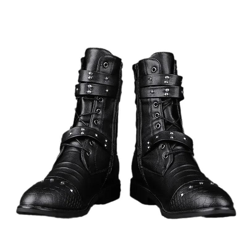 2024 New Mid Barrel  Boots Honorary Boots Motorcycle Men's Performance Boots motorcycle shoes botas moto 37-45size moto shoes