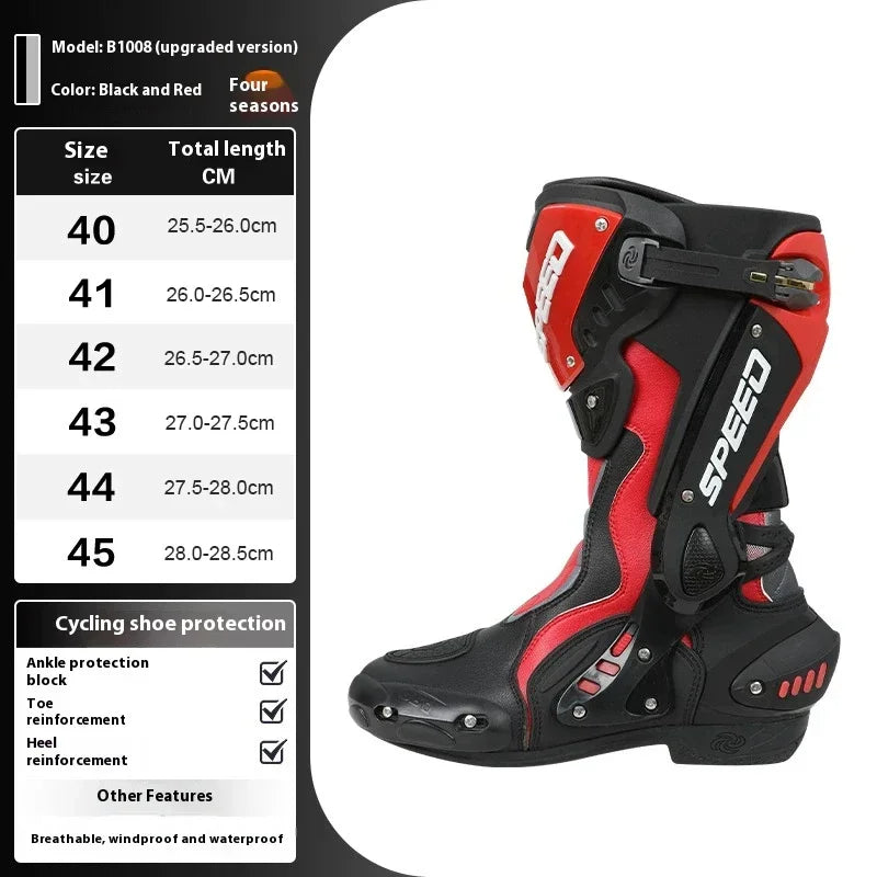 2024 Summer Motocross Boots Water-Repellent Breathable Anti-Slip All-Terrain Off-Road Motorcycle Riding Gear Durable MX Boots