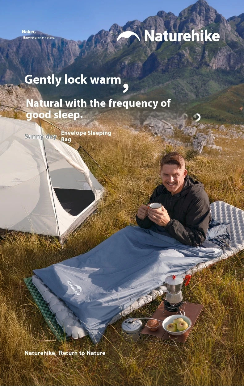 Naturehike 2025 New MINI Sleeping Bag 760g Ultralight Portable Splicing Summer Quilt Outdoor Camping Hiking Cotton Sleeping Bag