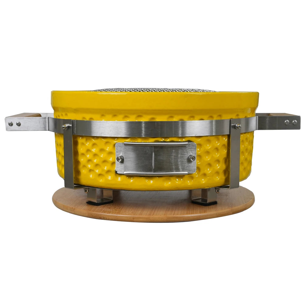Small Ceramic Hibachi Grill - Customizable Japanese BBQ Table (Indoor/Outdoor Charcoal Grill, Portable Barbecue）