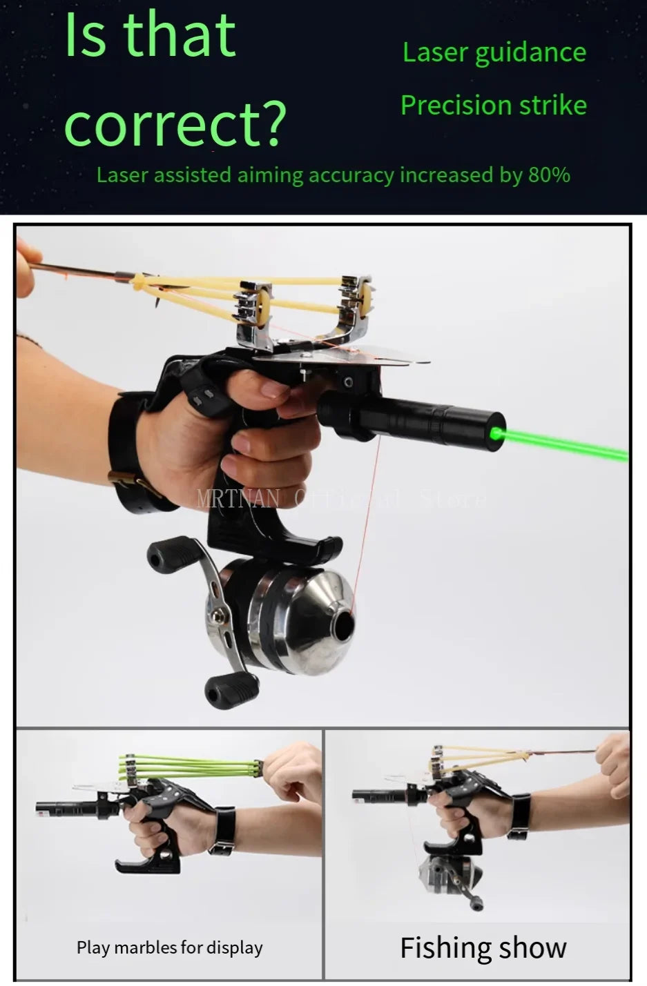 Big Power High-precision Fishing Slingshot With Laser Outdoor Hunting Catapult Outdoors Fishing Compound Bow Fishing Tools