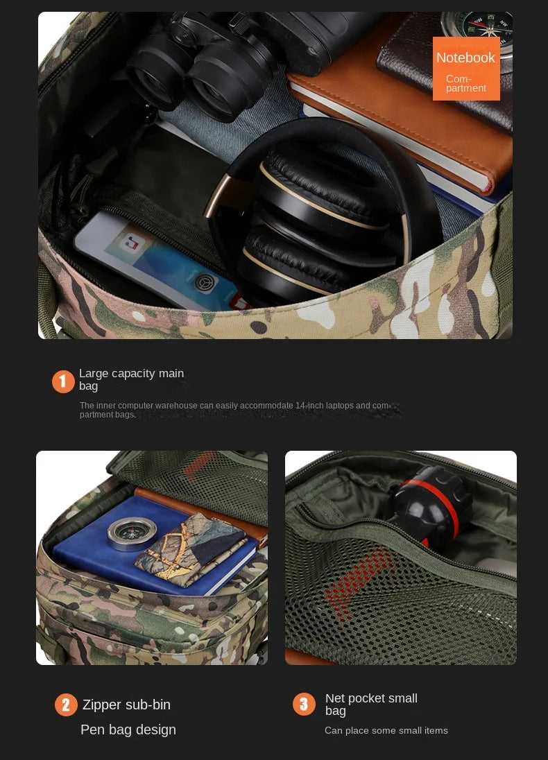 Tactical Camouflage Backpack Molle Hunting Backpacks Waterproof Camping Hiking Hunting Trekking Climbing Outdoor Bags Rucksack