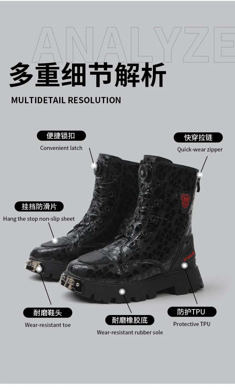 Motorcycle Wear-resistant Drop-proof Boots Women Motorbike Riding Shoes Breathable Biker Boots Motorboats Motorcycle Shoes Bota