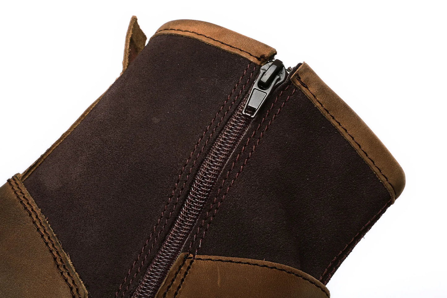 2025 New In Men Boots Luxury Handmade Men Ankle Boots Metal Buckle Zipper Motorcycle Boots Outdoor Plus Size 39-48 Punk Bottines