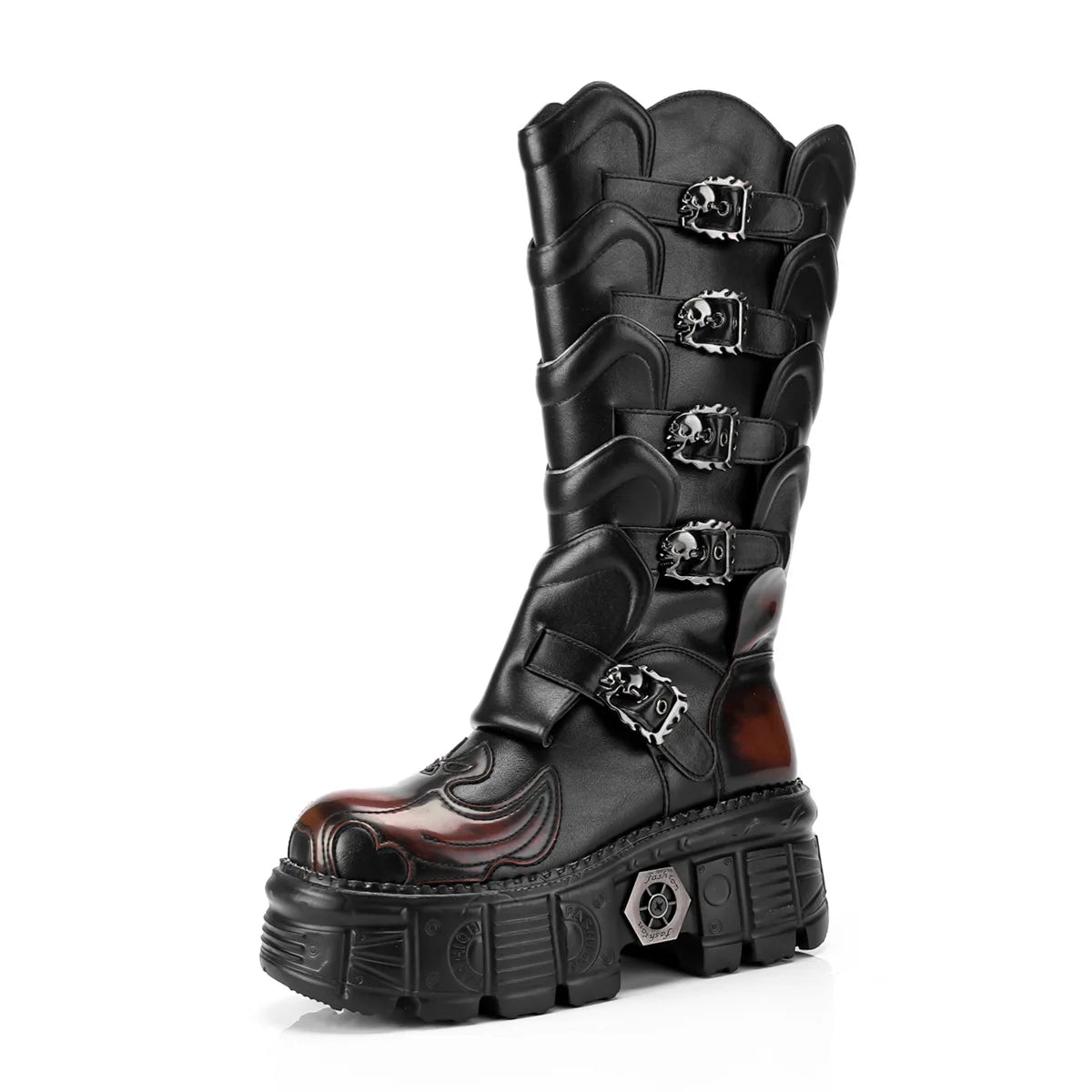 Locomotive boots autumn winter boots thick-soled medium tube women's boots motorcycle riding racing motocross shoes