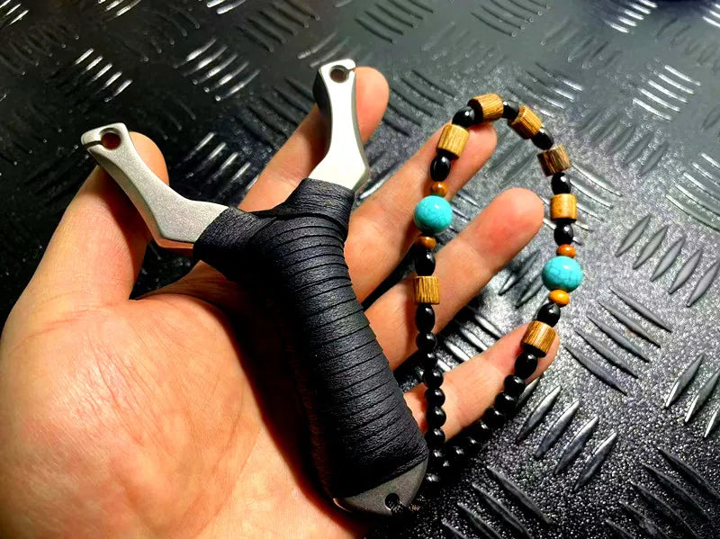 Professional Slingshot Stainless Steel Hunting Slingshots High Quality Catapult Shooting Hunting Sling Shot with Rubber Band