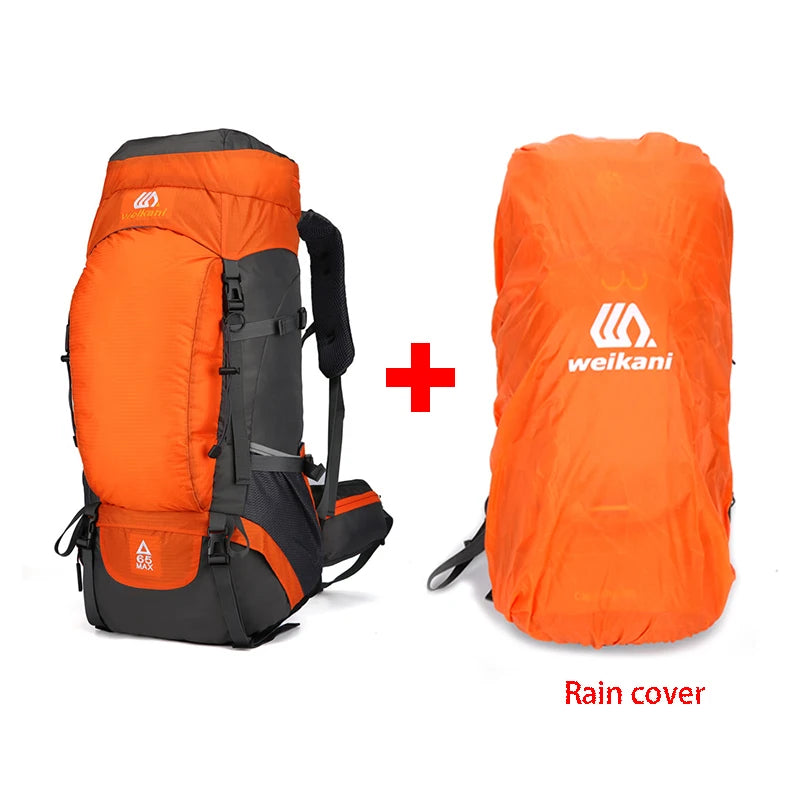 65L Climbing Backpack Large Capacity Outdoor Camping Sports Women Men Waterproof Travel Nature Hike Mountaineering Trekking Bag