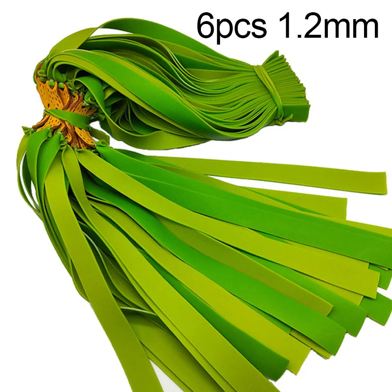Outdoor Sports 6pcs 0.55-1.2 mm Rubber Band Powerful Hunting Accessories Flat Elastic Band For Slingshot Catapult Rubber Bands