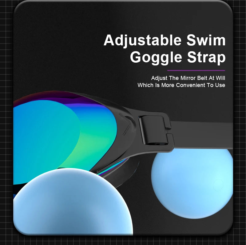 JSJM Professional Anti-Fog Swimming Goggles for Adults - UV Protection, Adjustable Silicone Fit for Men & Women, Unisex Design