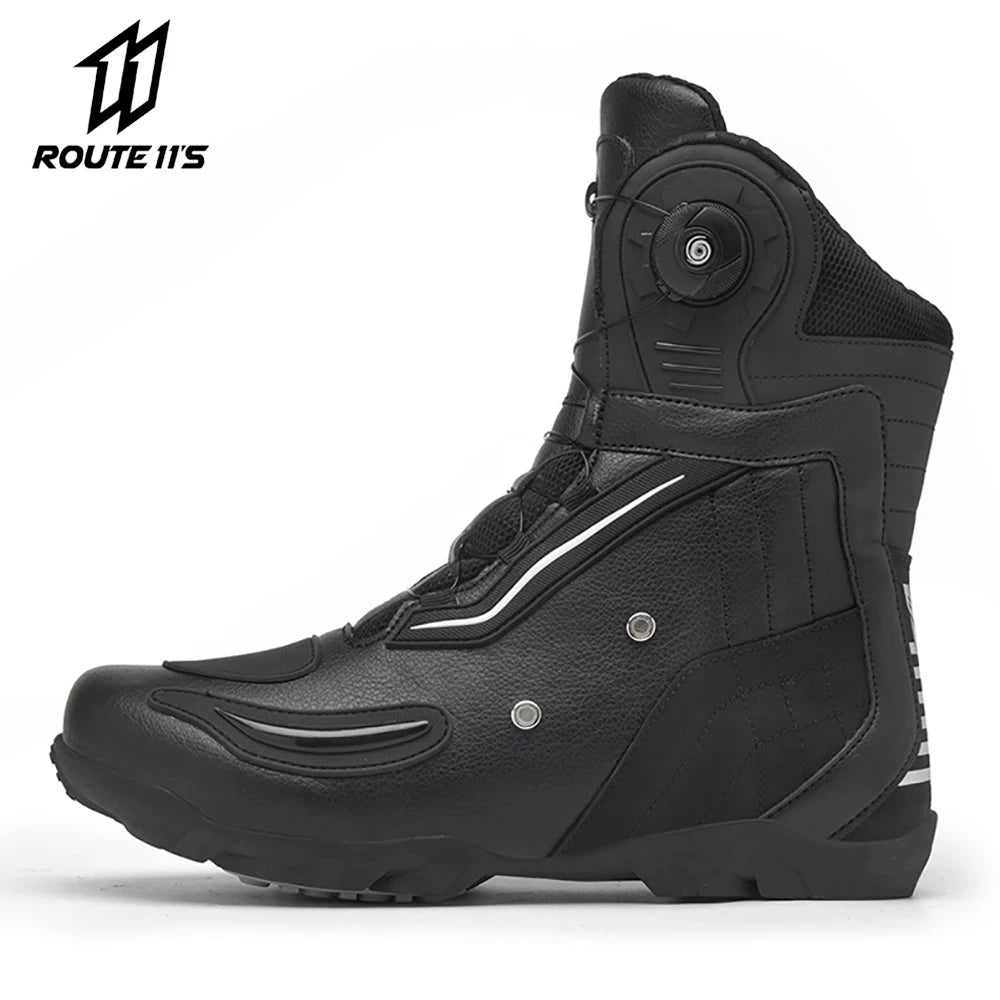 PRO-BIKER Men Motorcycle Boots Waterproof PU Botas Moto Boots Motocross Motorcycle Shoes Protection Motorcycle Long Thigh Boots