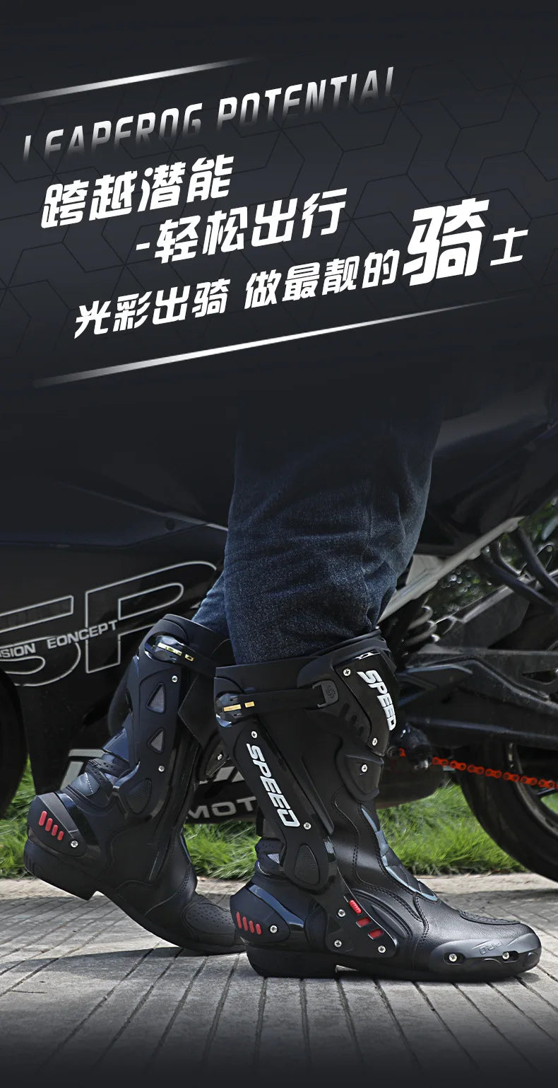 Motocross Summer Boots All Terrain Breathable Water-repellent Off-Road Boots Anti-collision Riding Boots HighTop Racing Shoes