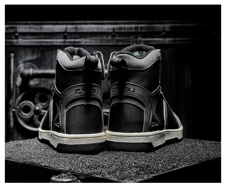 Men's Red Casual Motorcycle Boots – Summer Off-Road Riding Shoes, Motocross Style – Compatible with BMW & Honda Motorbikes