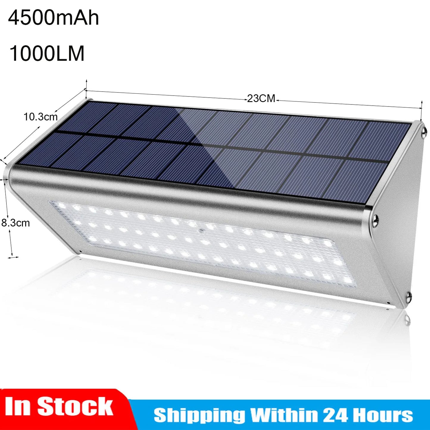 1100LM Solar 48Led Light Outdoor WaterProof Aluminum Radar Motion Sensor Lighting Lamp for Wall Security Yard Patio Fence Porch