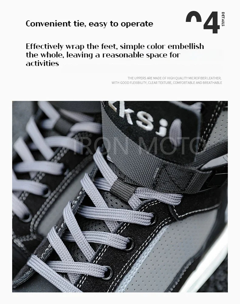 Motorcycle Riding Shoes Motocross Racing Boot Motorcycle Rally Training Shoes Anti Collision Protective Shoes Rider Equipment