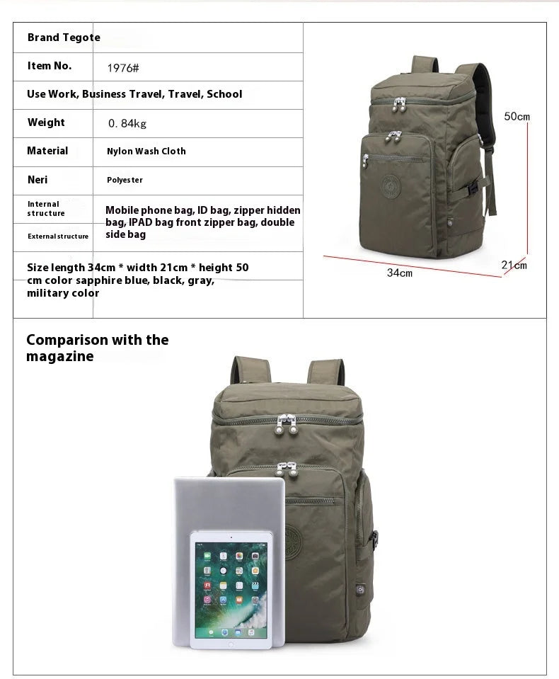 TEGAOTE Men Climbing Bag Travel Backpacks Waterproof Large Capacity Outdoor Sport Hiking Camping Hunting Trekking Rucksacks Male