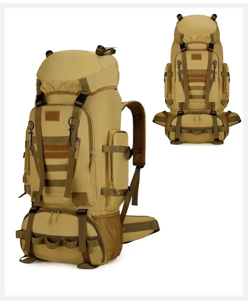 90L Travel Bag Camping Backpack Tactical Hiking Climbing Bags Mountaineering Large Sport Knapsack Outdoor Men Luggage Rucksack