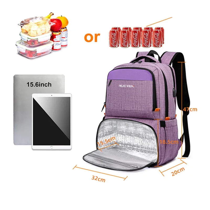 2024 New Backpack for Girls High School and College Students School Bags, Water-Repellent Lunch Bags, Insulated Bags, Lunch Bags