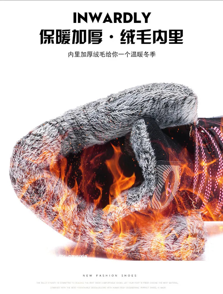 Women's Snow Boots Winter Plush Warm Platform Women's Ankle Boots Wear-resistant Waterproof Non-slip Lady Snow Boots for Womens