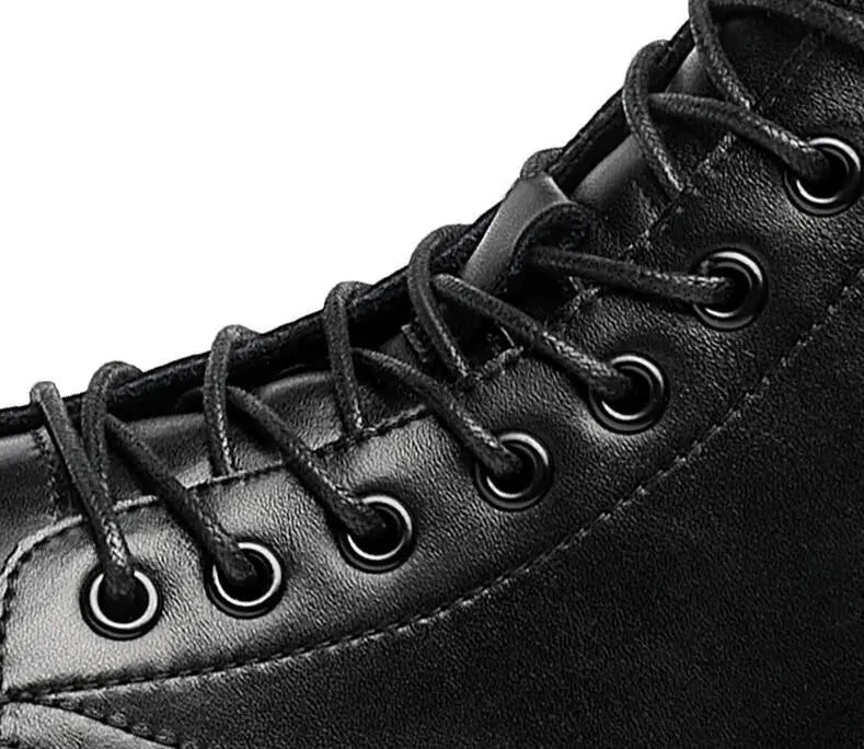 Men's Height Increasing Boots - 8CM Hidden Heel Leather Ankle Boots with Zipper | Elevator Shoes (Botas Masculino)