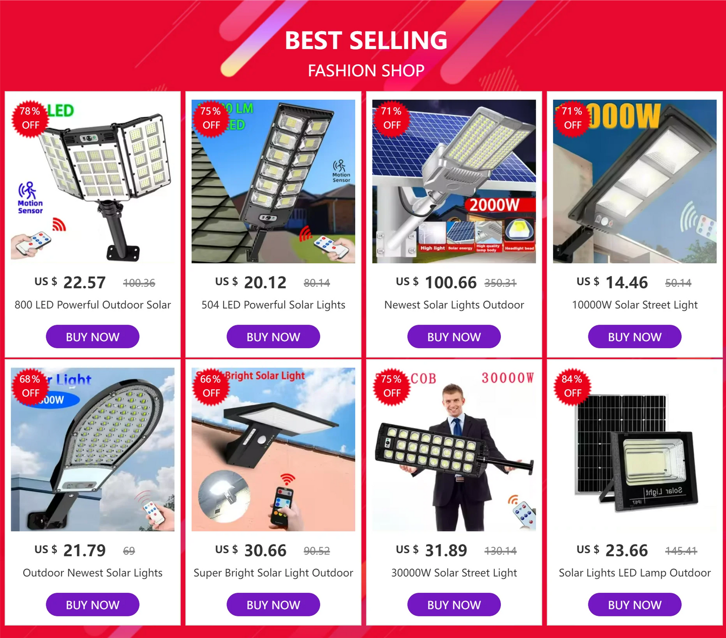 504 LED Powerful Solar Lights Outdoor Motion Sensor External Waterproof Street Light 12000 Lumen Lighting Garden House Wall Lamp