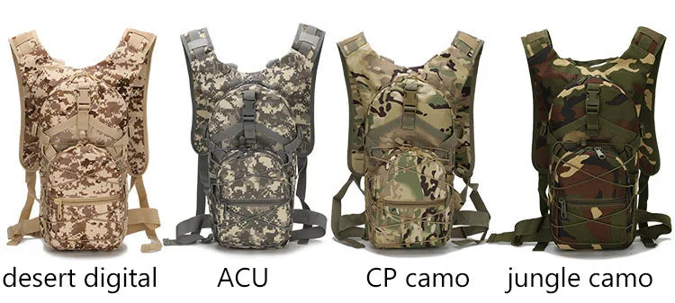 Oxford 15L Molle Tactical Backpack 800D Travel Hiking Bicycle Backpacks Outdoor Sports Cycling Climbing Trekking 3P Bag