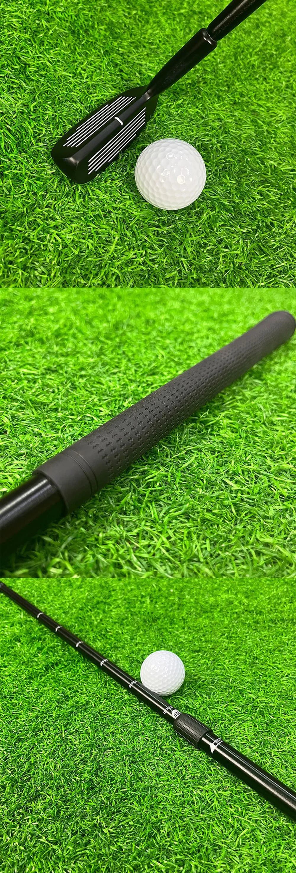 CRESTGOLF Adjustable Telescopic Golf Club Double Sides Chipper Golf Putter Right Handed or Left Handed Black Accessories